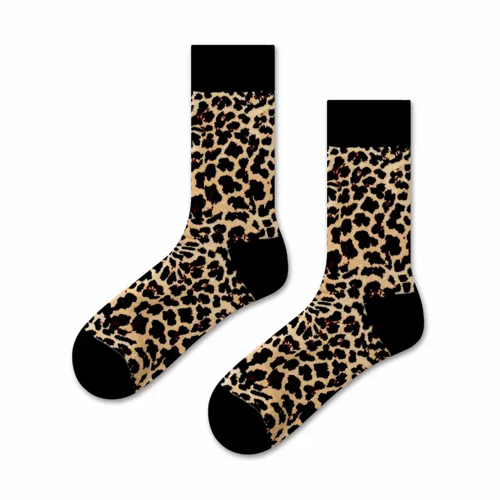 Chaussettes douillettes imprimé Léopard