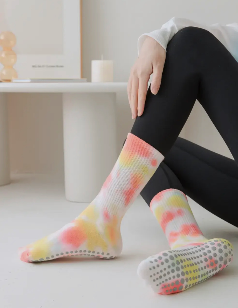 Chaussettes Pilates arc-en-ciel
