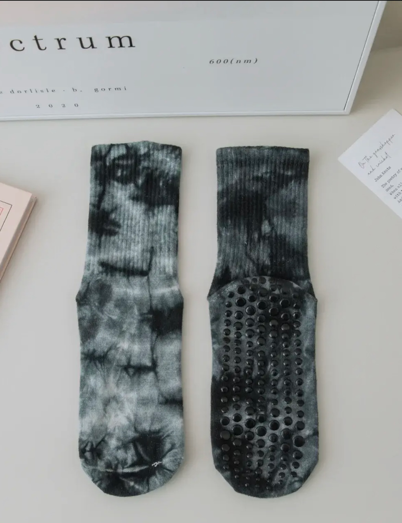 Chaussettes Pilates tie and die grises