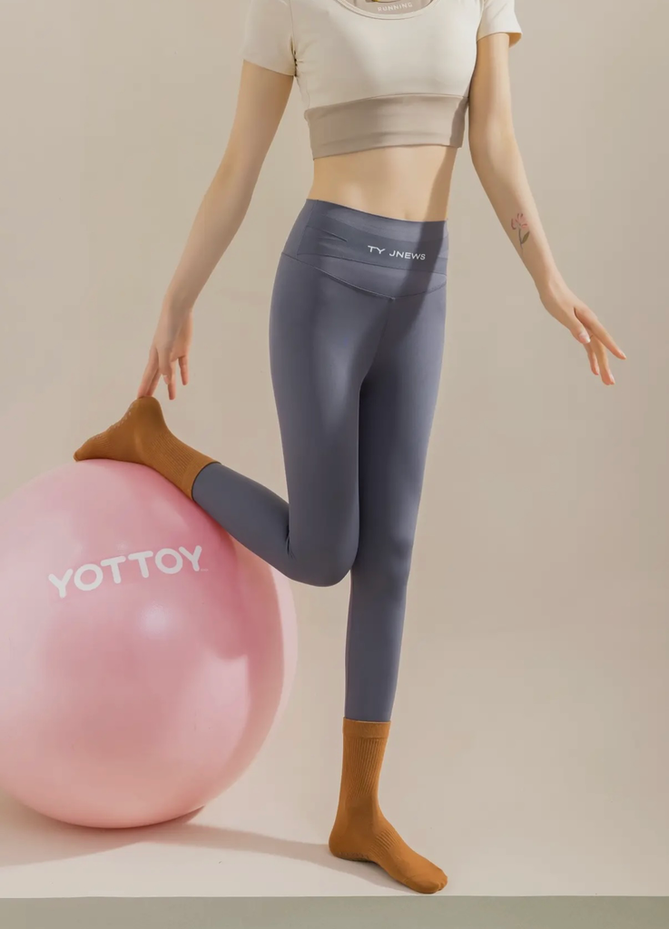 Chaussettes de Pilates café au lait