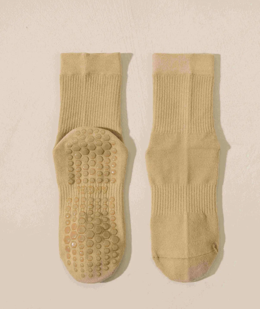 Chaussettes de Pilates beige 