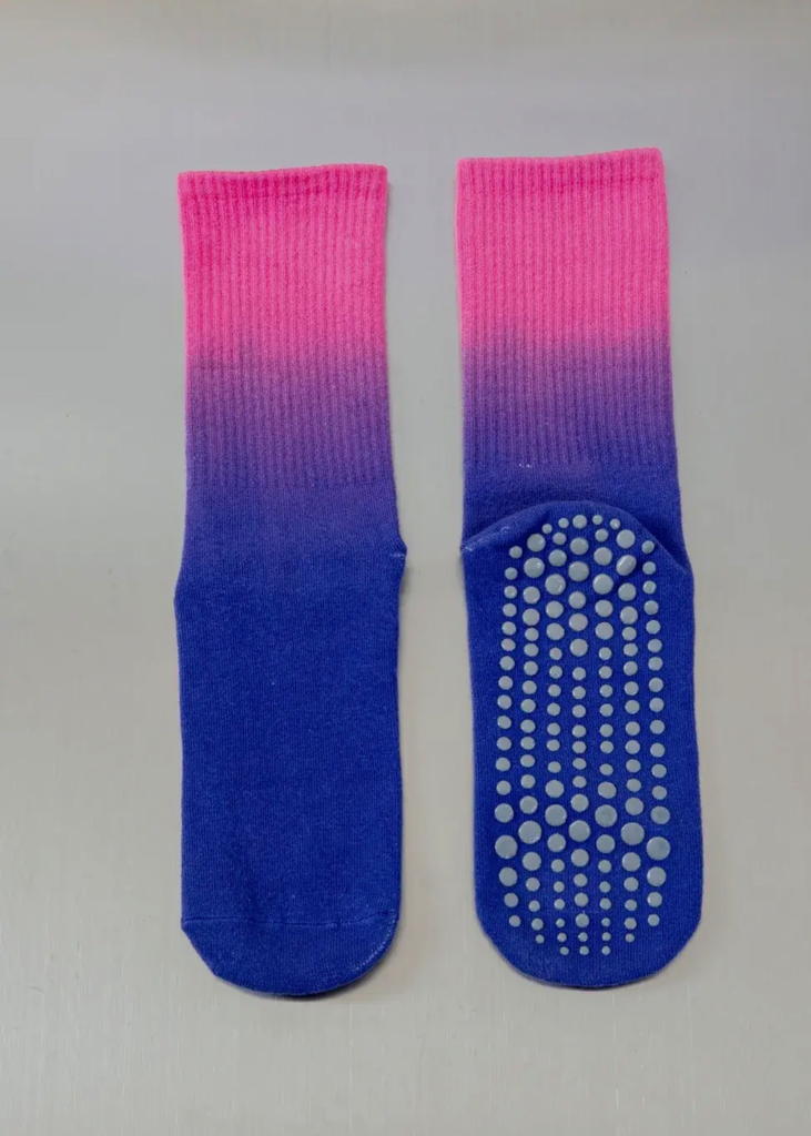 Chaussettes tie and die rose et bleu