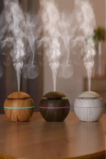 FAI - Mini Humidificateur Ultrasonique bois foncé