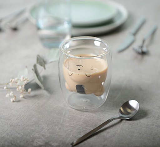 FAI - Tasses Double Paroi Ourson 250Ml - Lot De 2